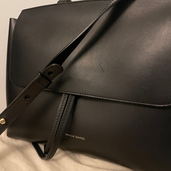 Mansur Gavriel Lady Bag leather, black+red. 100% authentic - Picture 2 of 8